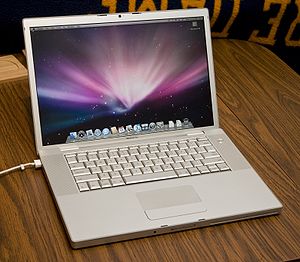 MacBook Pro at the desktop.